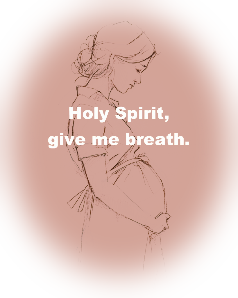 Prenatal illustration on blush