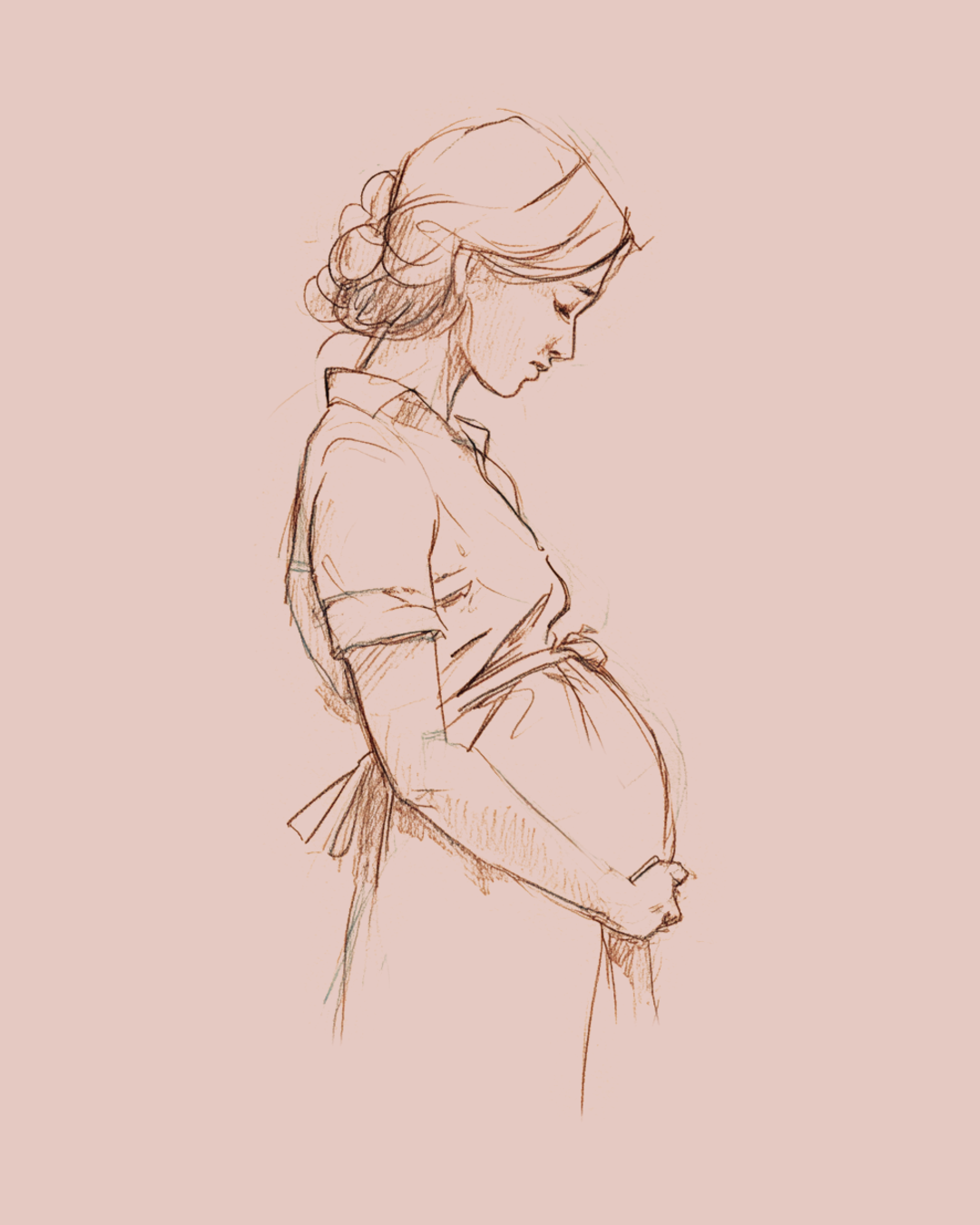 Illustration on blush-mist