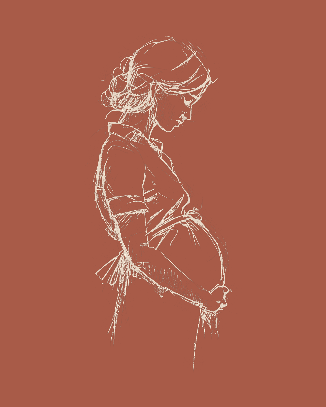 Illustration on sienna